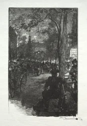 Le Boulevard Montmartre, le Soir