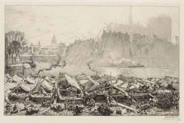 Le Grand Marché aux Pommes, 1917