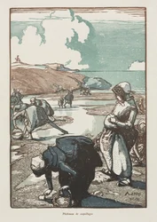 Les pêcheuses de pignons, Saint-Jean-de-Mont, 1903