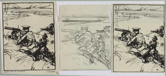 Mitrailleurs anglais, 1914