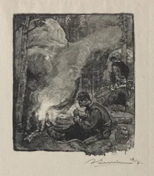Repas des bûcherons, 1887