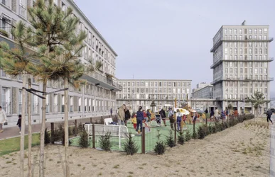 Immeuble de logements au Havre (Seine Maritime). Ville inscrite au patrimoine mondial de l
