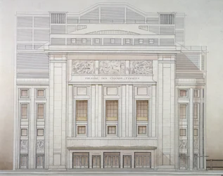 Théâtre des Champs-Elysées : façade - projet Perret