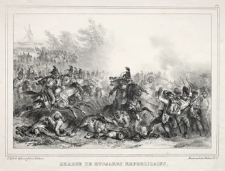 Album pour 1833 : Charge de Hussards Républicains, 1832
