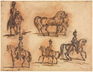 Cinq études équestres: Cavaliers