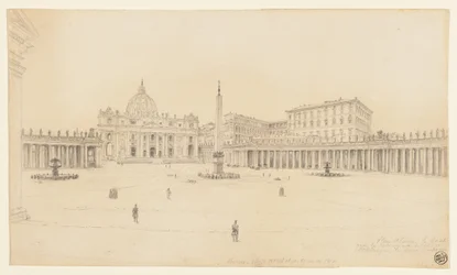 Vue de la place Saint-Pierre, Rome
