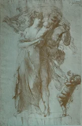 Dessin au crayon par Auguste Rodin