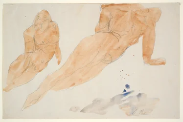 Deux nus allongés