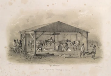 Fabrication de ciment De : La construction de la cathédrale Saint-Isaac, 1845