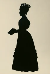 Silhouette de Susan Edmonstone Ferrier, appelée Susan Ferrier, romancière écossaise, vers 1830, par Augustin Edouart