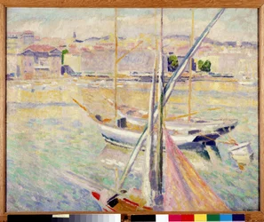 Voiliers dans le Vieux-Port de Marseille