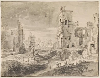 Bruxelles après le bombardement de 1695
