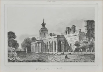 Vue de la galerie gothique dans le palais de Wilanów
