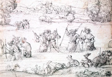 Pêche sous la pluie, vers 1513-1553