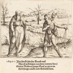 Jesse envoie David à ses frères et à Saül, 1548