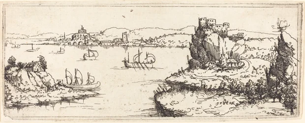 Paysage avec Bateaux à Voiles