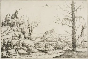 Paysage avec une Forteresse sur une Colline