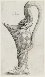Vase ornemental en forme de jambe, 1543