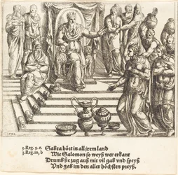 Visite de la reine de Saba à Salomon, 1548