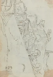 Ruines antiques sur la rive du Tibre