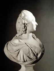 Portrait de Jeanne Becu, comtesse (ou Madame) du Barry (1743-1793), sculpture en marbre d