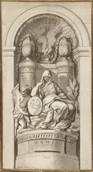 Étude pour un monument funéraire, 1750