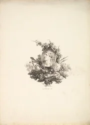 Vignette avec la tête de Bacchus sur une cornaline, Tome I, Page 242, de Description de..., 1778-80