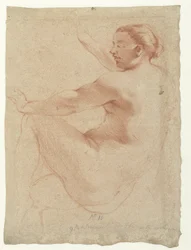 Femme nue assise