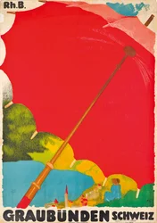 Affiche publicitaire pour les Grisons, Suisse