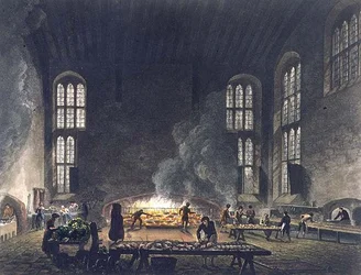 Intérieur de la cuisine à Christ Church, illustration de l