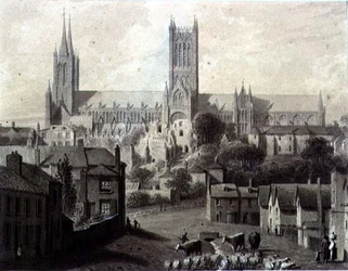 Cathédrale de Lincoln depuis le Sud