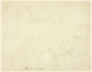 Étude pour la chapelle de Newgate, du Microcosme de Londres