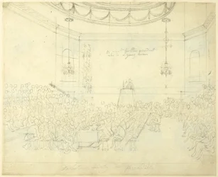 Étude pour la Debating Society à Piccadilly, du Microcosme de Londres