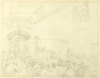 Étude pour Guild Hall, Examen d