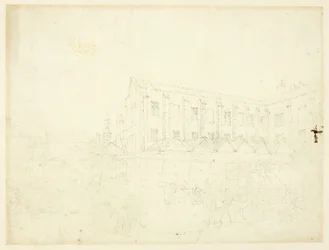 Étude pour le marché de Leaden Hall, du Microcosme de Londres