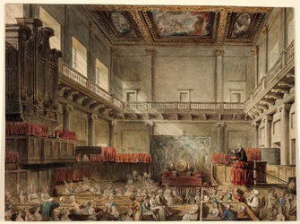 Étude pour la chapelle royale, Whitehall, dans Micocosm of London