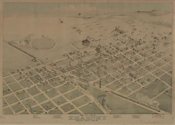 Vue aérienne de Kearney, comté de Buffalo, Neb. 1881 LOC 2010592833