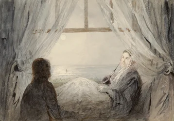 Portrait de Harriet Martineau sur un canapé, 1844