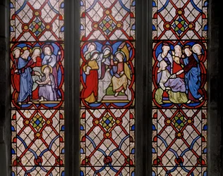 Résurrection de Lazare, Les Maries au Tombeau, et la Résurrection de la fille de Jaïre (détail)