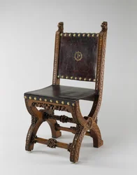 Chaise à cadre en X, fabriquée par John Webb