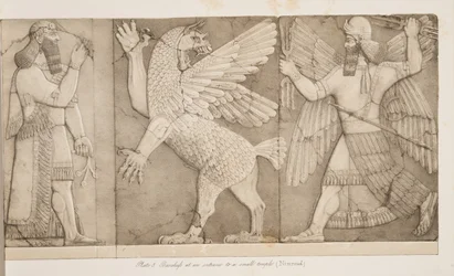Bas-reliefs à une entrée d