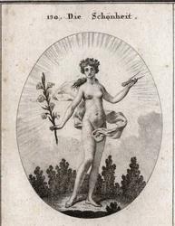 Allégorie de la beauté. Le compas est l