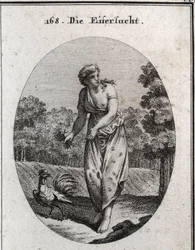 Allégorie de la jalousie tendant l