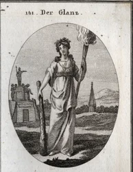 Allégorie de la splendeur. La massue sur laquelle elle s