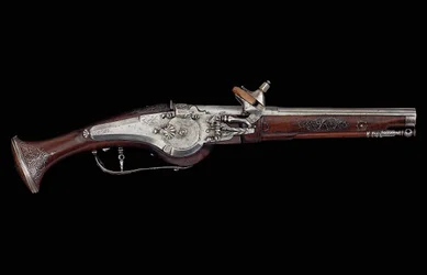 Pistolet carinthien (Ferlach) avec mécanisme à rouet incorporant un système de sécurité automatique interne, vers 1650