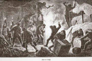 Incendie à bord du navire, 1876