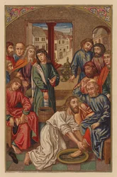 Jésus lave les pieds des disciples