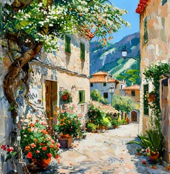 Une rue de village pleine de charme