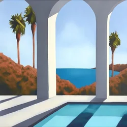 Paysage de palmiers