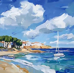 Voilier de plage méditerranéen